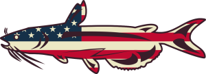 USA Flag Catfish Sticker