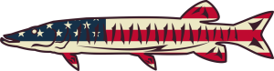 USA Flag Muskie Sticker