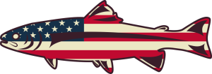 USA Flag Trout Sticker