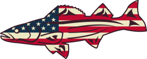 USA Flag Walleye Sticker